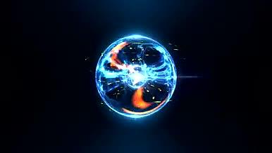 能量球闪电粒子流光logo演绎AE模板视频的预览图